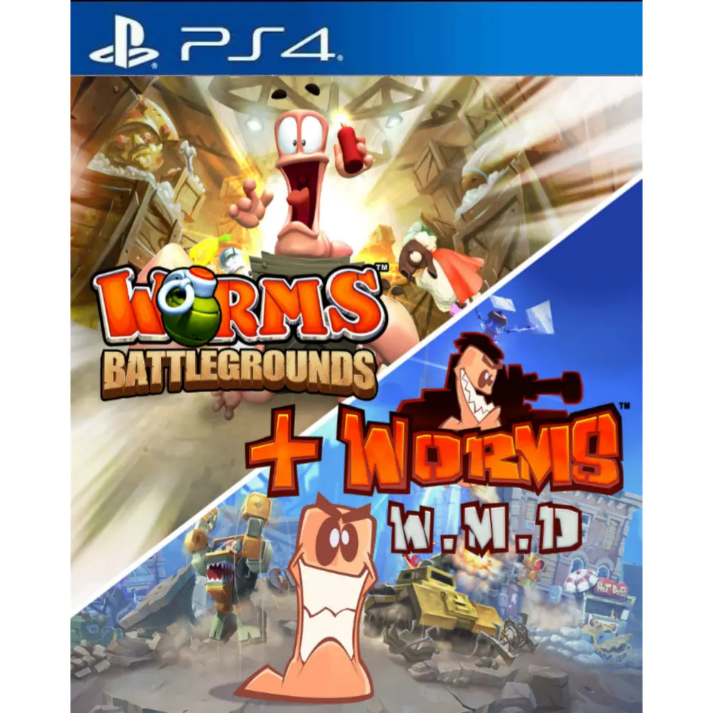 Capa de Worms Battlegrounds + Worms W.M.D PS4 para PS4