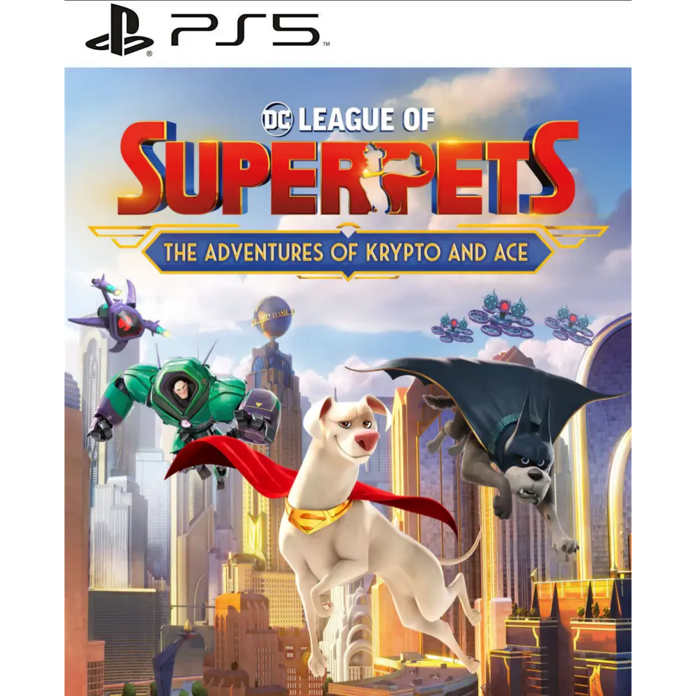 Capa de DC Liga dos Superpets As Aventuras de Krypto e Ace PS5 para PS5